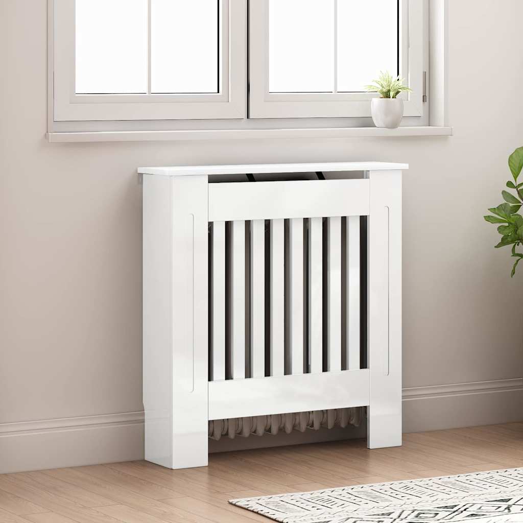 Radiatorafdekking Hoogglans wit 78 x 19 x 81,5 cm Bewerkt hout is nu te koop bij PeponiXL, paradijselijk wonen!