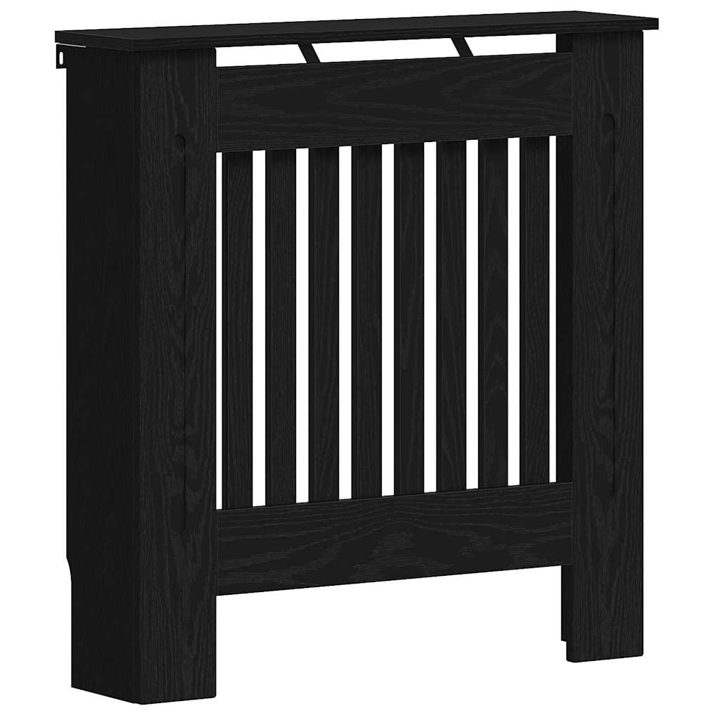 Radiatorafdekking Zwart Eiken 78 x 19 x 81,5 cm Bewerkt hout is nu te koop bij PeponiXL, paradijselijk wonen!