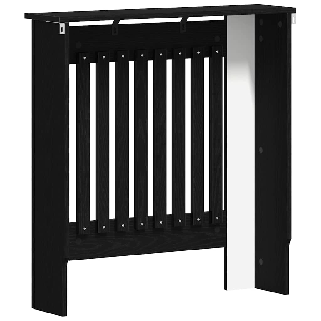 Radiatorafdekking Zwart Eiken 78 x 19 x 81,5 cm Bewerkt hout is nu te koop bij PeponiXL, paradijselijk wonen!