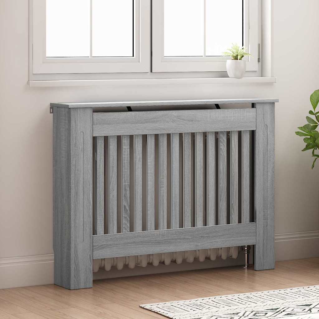Radiatorafdekking Grijs Sonoma 112 x 19 x 81,5 cm Bewerkt hout is nu te koop bij PeponiXL, paradijselijk wonen!