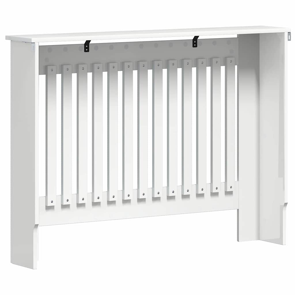 Radiatorafdekking Hoogglans wit 112 x 19 x 81,5 cm Bewerkt hout is nu te koop bij PeponiXL, paradijselijk wonen!