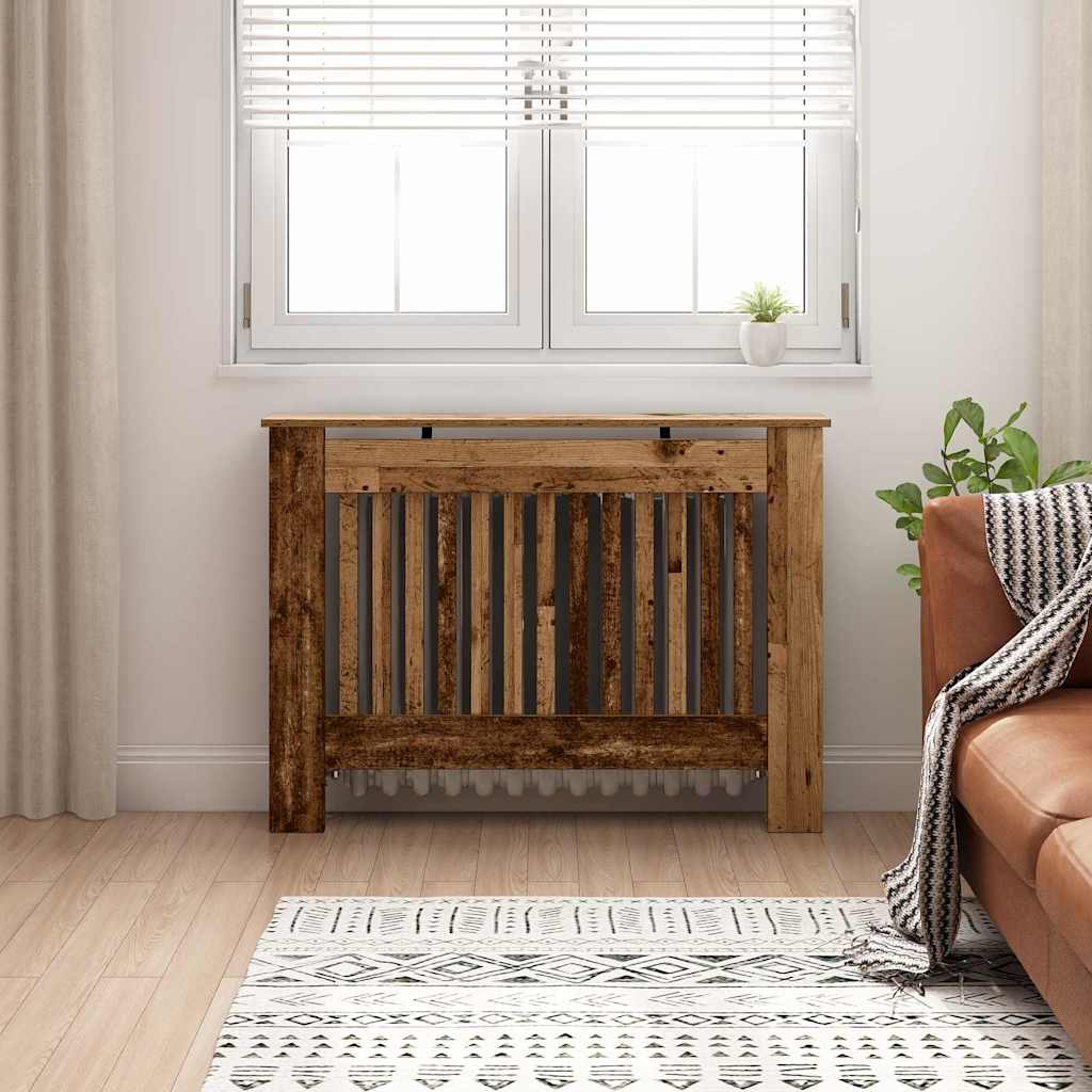 Radiatorafdekking Oud Hout 112 x 19 x 81,5 cm Bewerkt hout is nu te koop bij PeponiXL, paradijselijk wonen!