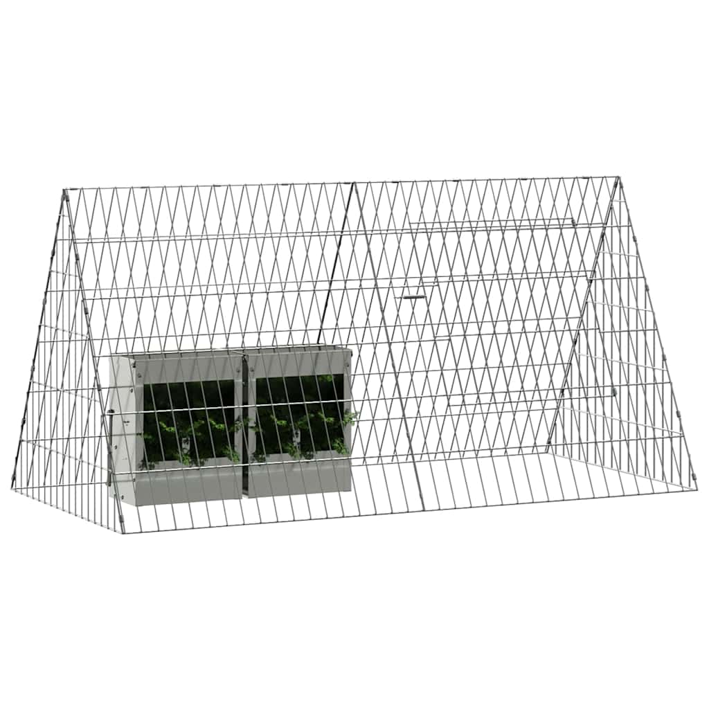 Konijnenkooi Zilver 110 x 55 x 55 cm Gegalvaniseerd staal is nu te koop bij PeponiXL, paradijselijk wonen!