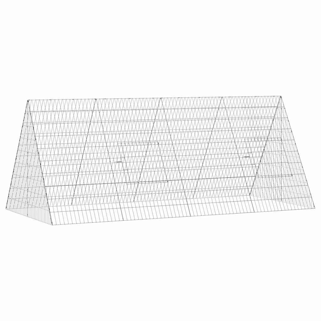 Konijnenkooi Zilver 215 x 100 x 85 cm Gegalvaniseerd staal is nu te koop bij PeponiXL, paradijselijk wonen!
