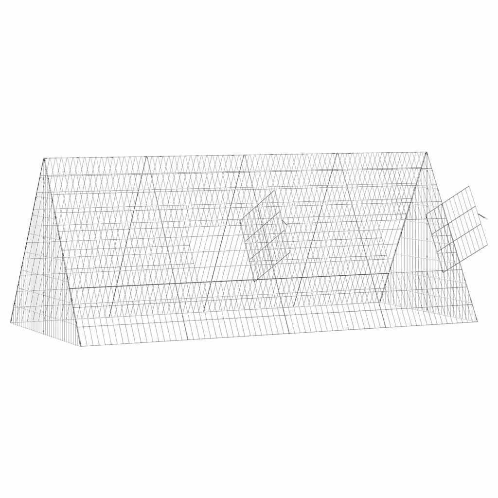 Konijnenkooi Zilver 215 x 100 x 85 cm Gegalvaniseerd staal is nu te koop bij PeponiXL, paradijselijk wonen!