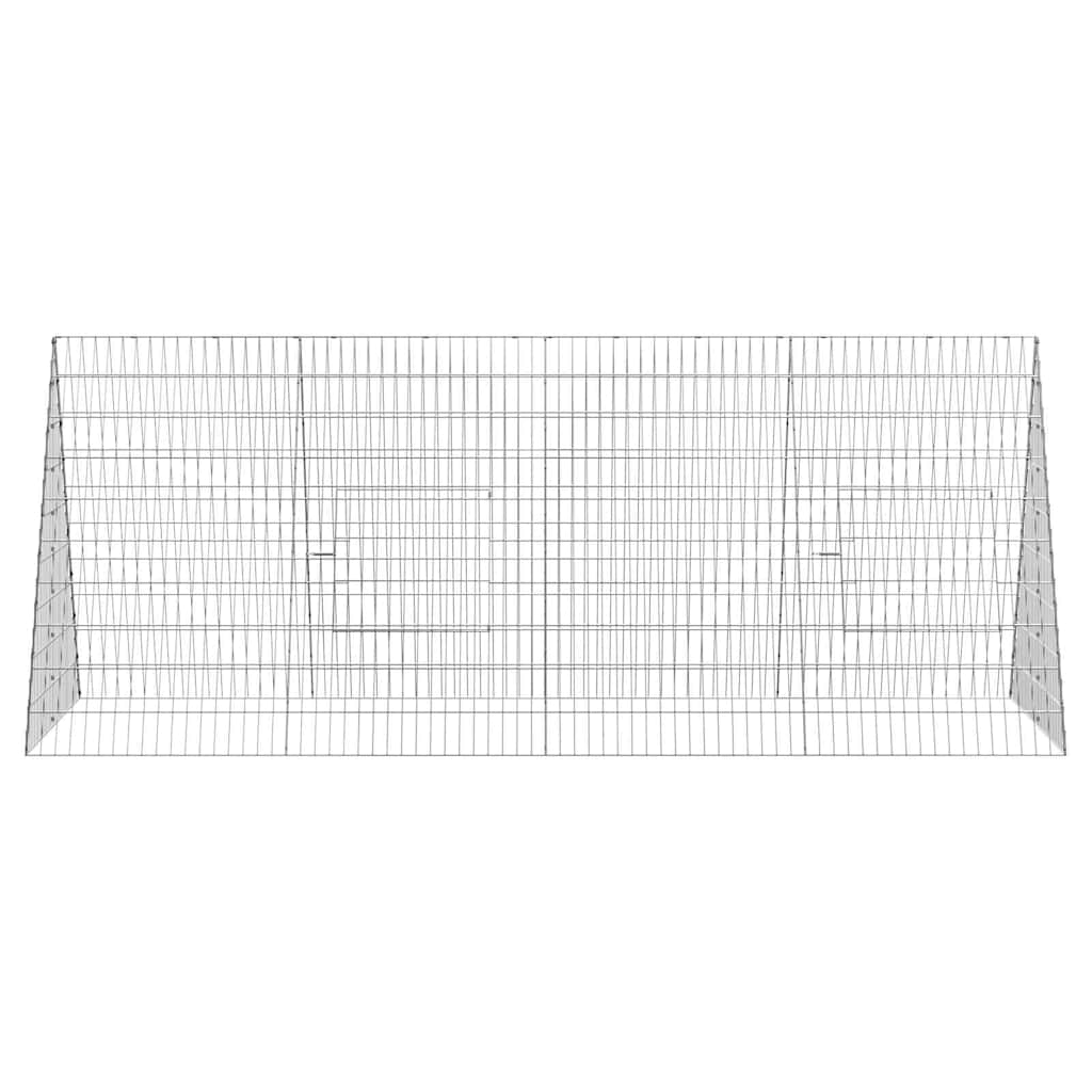 Konijnenkooi Zilver 215 x 100 x 85 cm Gegalvaniseerd staal is nu te koop bij PeponiXL, paradijselijk wonen!