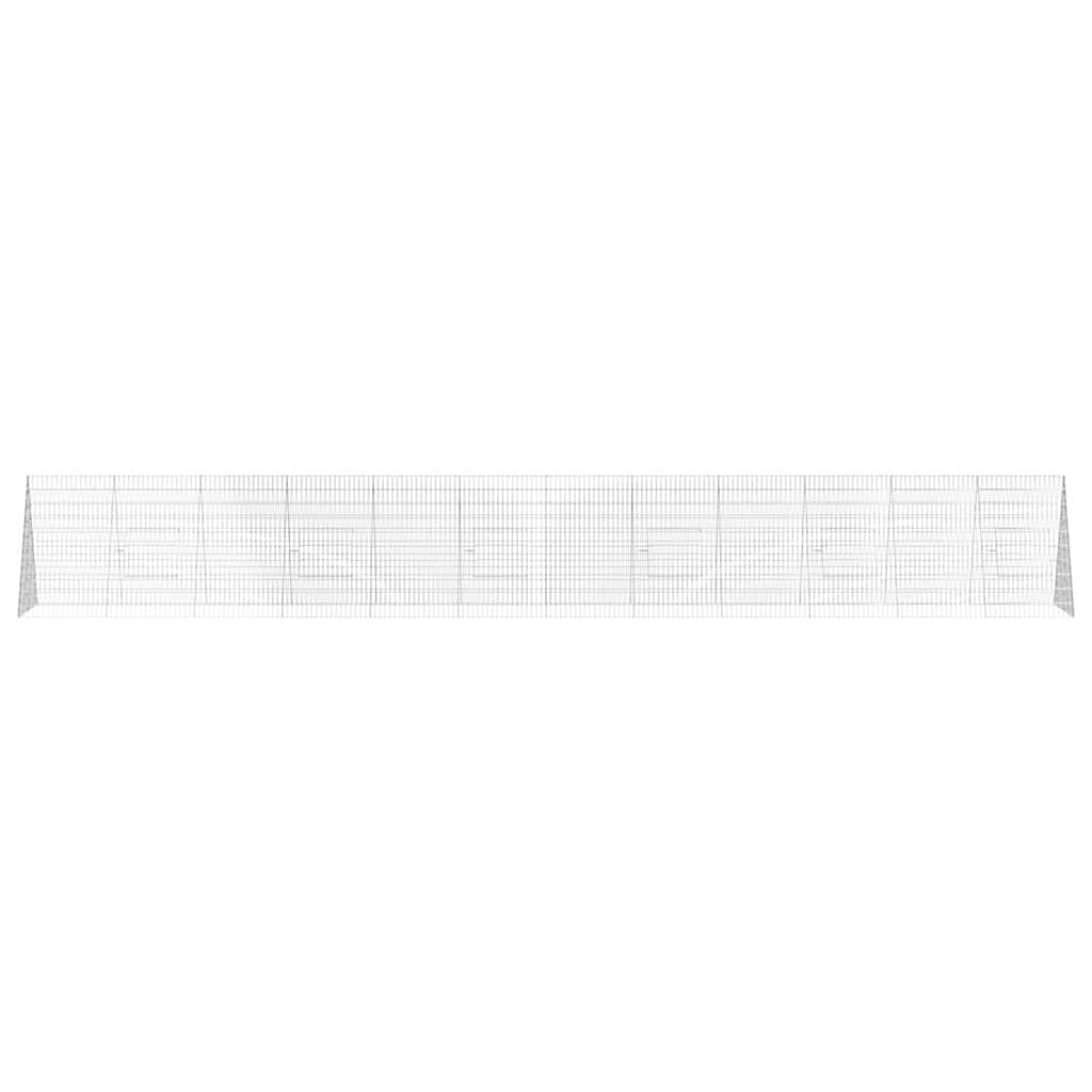 Konijnenkooi Zilver 215 x 100 x 85 cm Gegalvaniseerd staal is nu te koop bij PeponiXL, paradijselijk wonen!