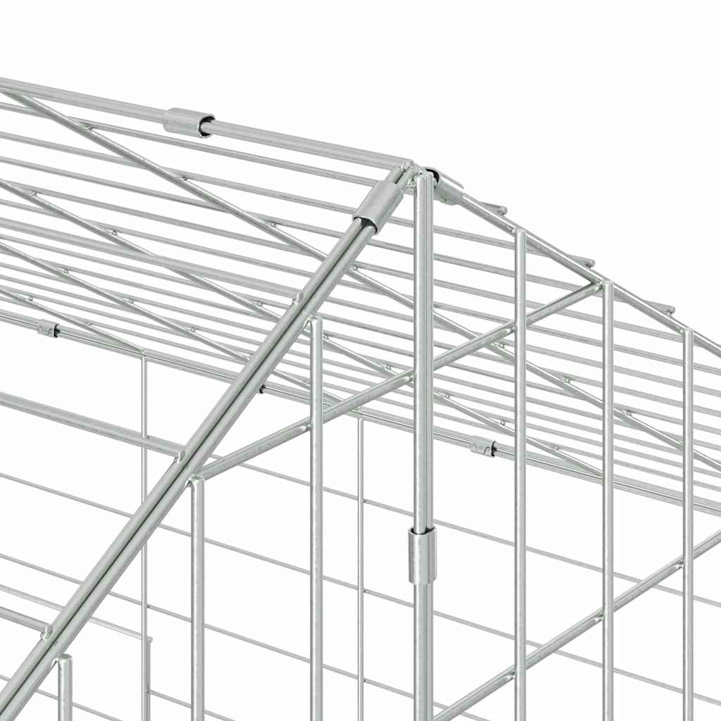 Konijnenkooi Zilver 400 x 78 x 78 cm Gegalvaniseerd staal is nu te koop bij PeponiXL, paradijselijk wonen!