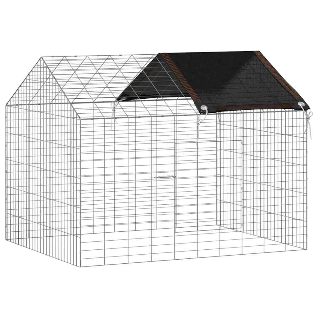 Konijnenkooi Zilver 100 x 78 x 78 cm Gegalvaniseerd staal is nu te koop bij PeponiXL, paradijselijk wonen!
