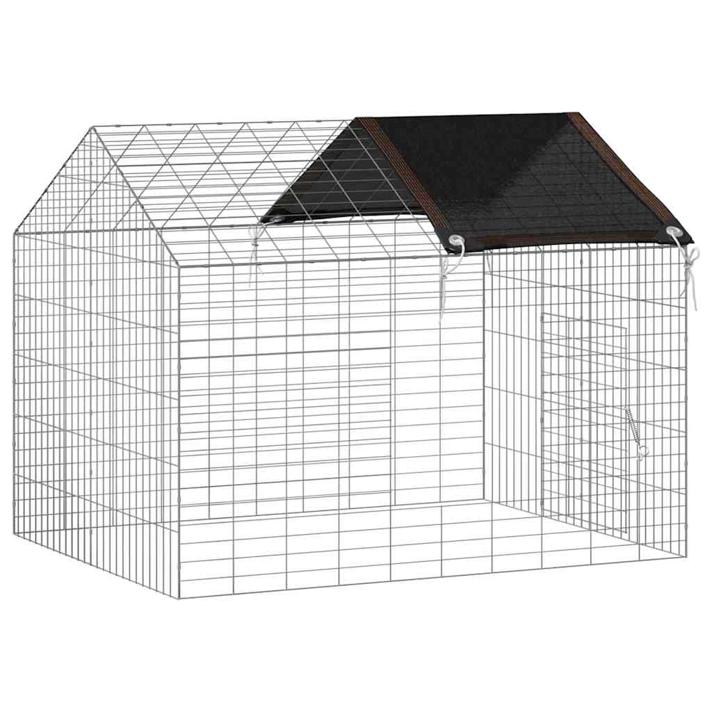 Konijnenkooi Zilver 100 x 78 x 78 cm Gegalvaniseerd staal is nu te koop bij PeponiXL, paradijselijk wonen!