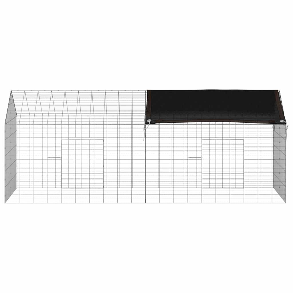 Konijnenkooi Zilver 200 x 78 x 78 cm Gegalvaniseerd staal is nu te koop bij PeponiXL, paradijselijk wonen!