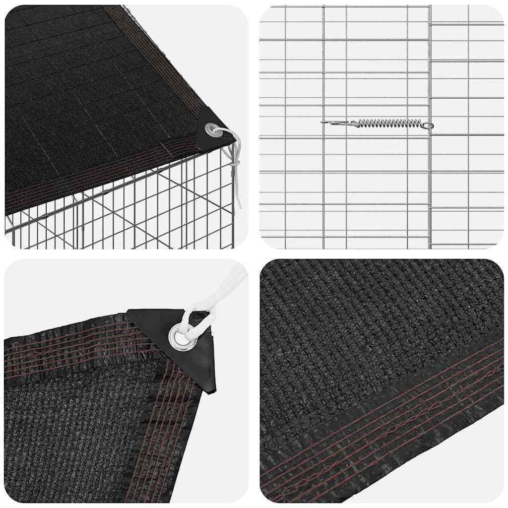 Konijnenkooi Zilver 400 x 78 x 78 cm Gegalvaniseerd staal is nu te koop bij PeponiXL, paradijselijk wonen!