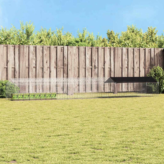 Konijnenkooi Zilver 400 x 78 x 78 cm Gegalvaniseerd staal is nu te koop bij PeponiXL, paradijselijk wonen!