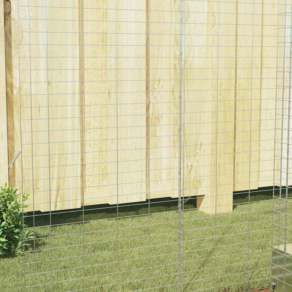 Konijnenkooi Zilver 400 x 100 x 210 cm Gegalvaniseerd staal is nu te koop bij PeponiXL, paradijselijk wonen!