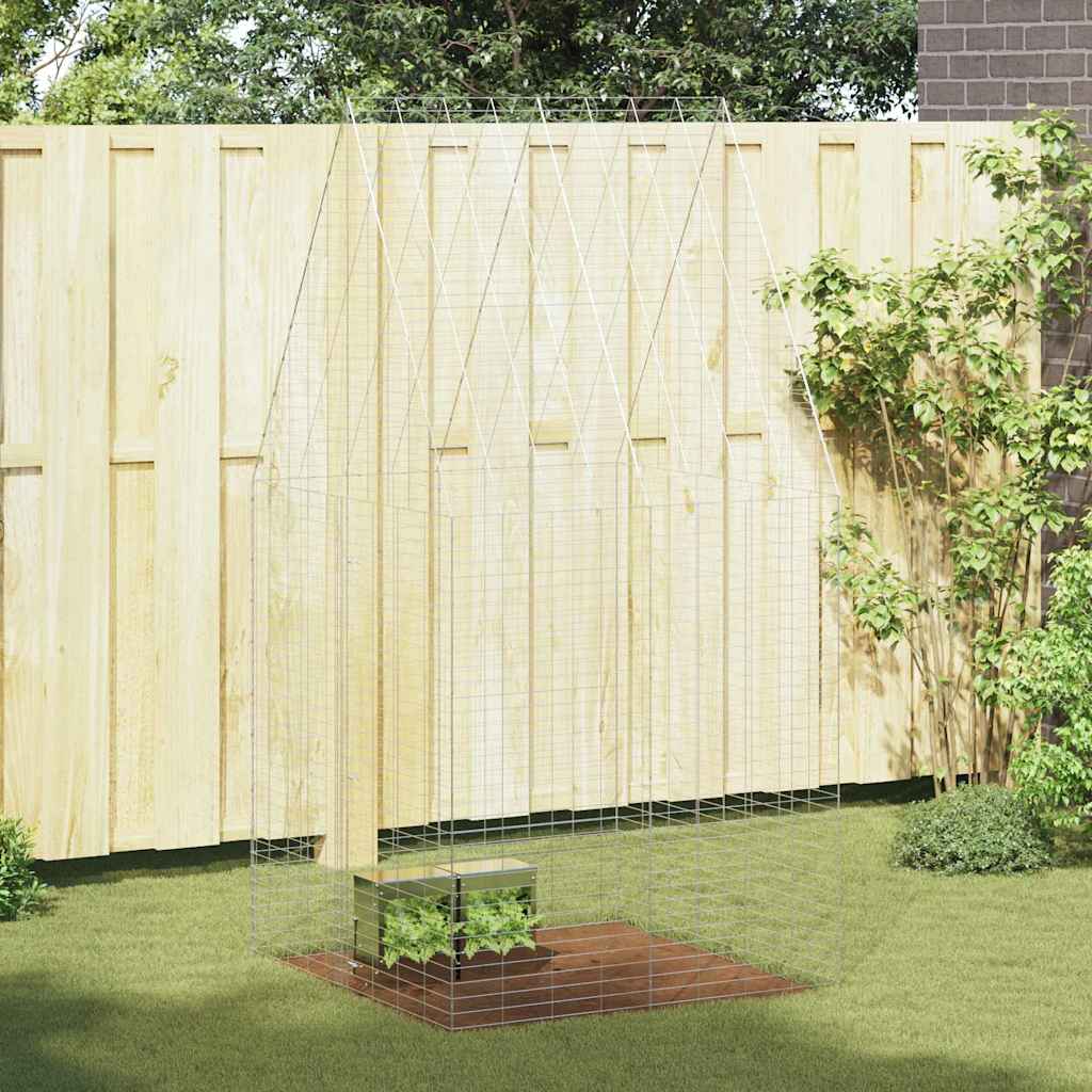 Konijnenkooi Zilver 400 x 100 x 210 cm Gegalvaniseerd staal is nu te koop bij PeponiXL, paradijselijk wonen!