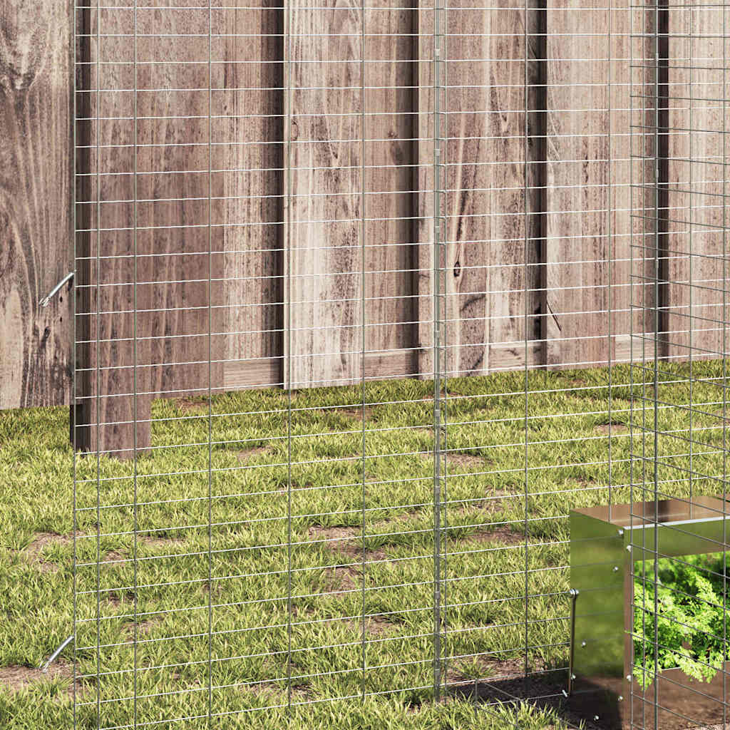 Konijnenkooi Zilver 400 x 100 x 210 cm Gegalvaniseerd staal is nu te koop bij PeponiXL, paradijselijk wonen!