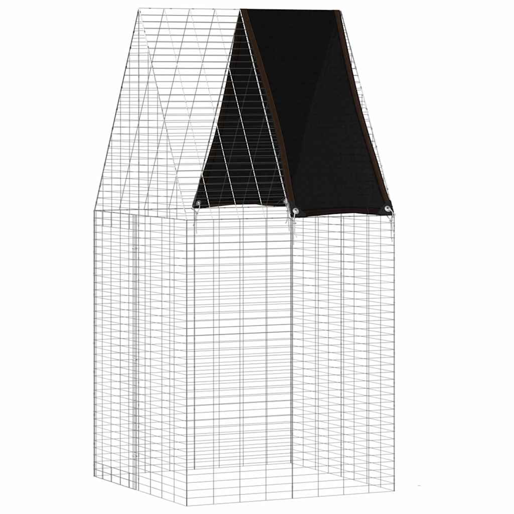 Konijnenkooi Zilver 100 x 100 x 210 cm Gegalvaniseerd staal is nu te koop bij PeponiXL, paradijselijk wonen!