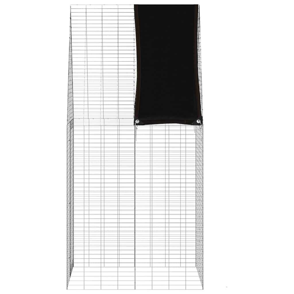 Konijnenkooi Zilver 100 x 100 x 210 cm Gegalvaniseerd staal is nu te koop bij PeponiXL, paradijselijk wonen!