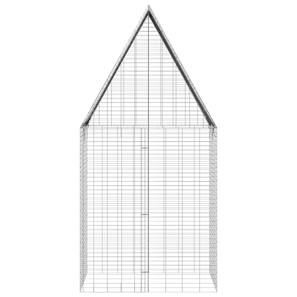 Konijnenkooi Zilver 100 x 100 x 210 cm Gegalvaniseerd staal is nu te koop bij PeponiXL, paradijselijk wonen!
