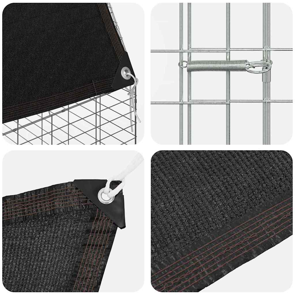 Konijnenkooi Zilver 200 x 100 x 210 cm Gegalvaniseerd staal is nu te koop bij PeponiXL, paradijselijk wonen!