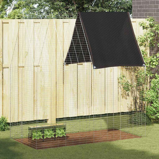 Konijnenkooi Zilver 200 x 100 x 210 cm Gegalvaniseerd staal is nu te koop bij PeponiXL, paradijselijk wonen!