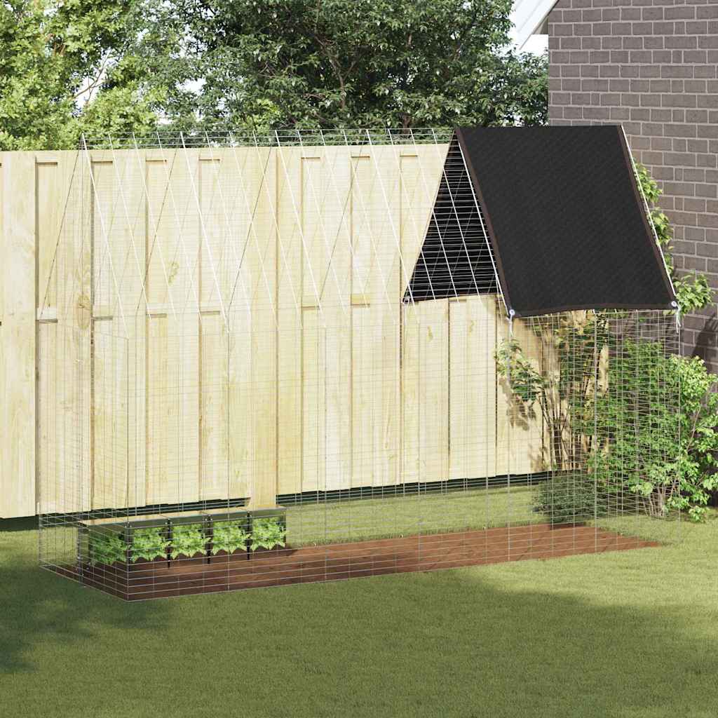 Konijnenkooi Zilver 300 x 100 x 210 cm Gegalvaniseerd staal is nu te koop bij PeponiXL, paradijselijk wonen!