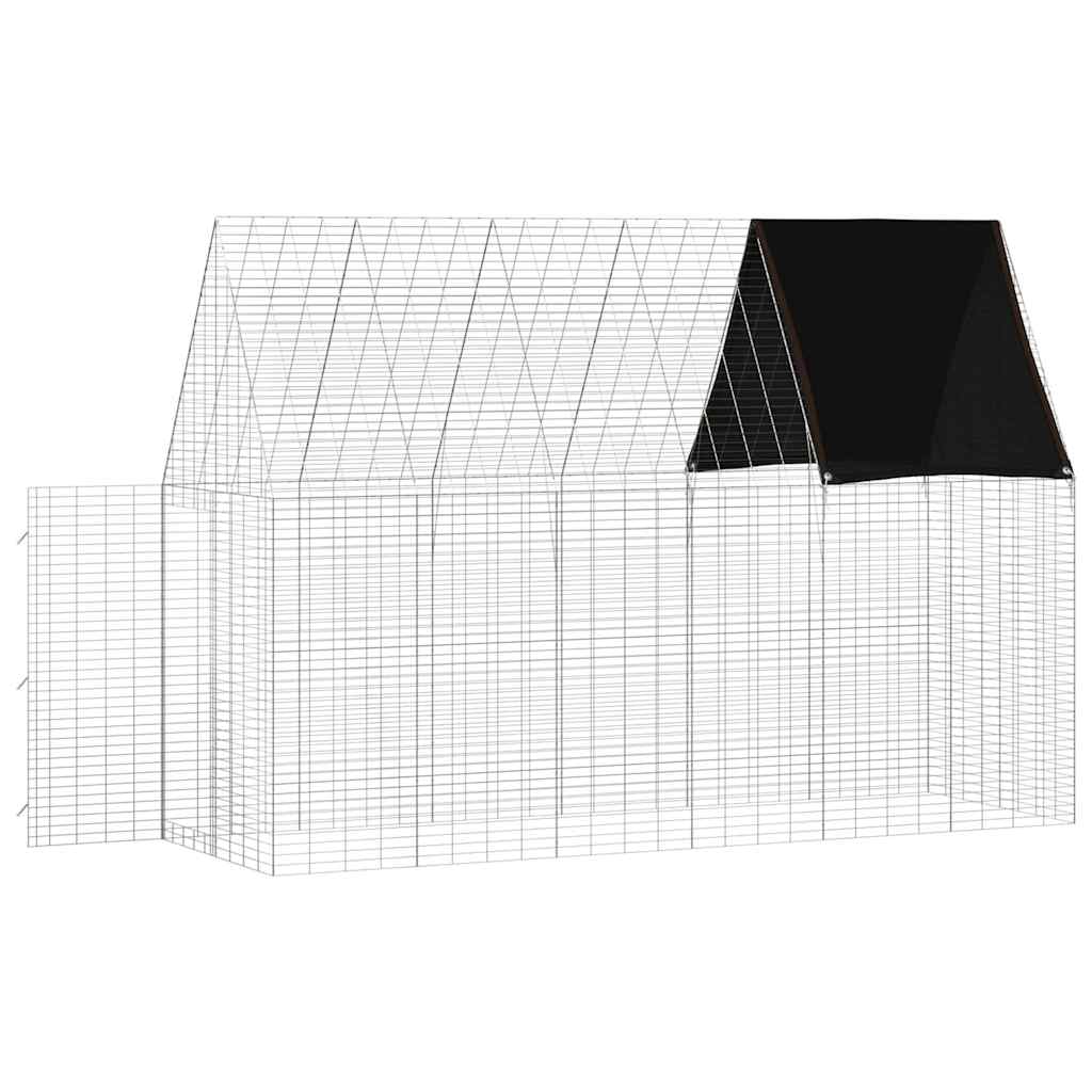 Konijnenkooi Zilver 300 x 100 x 210 cm Gegalvaniseerd staal is nu te koop bij PeponiXL, paradijselijk wonen!