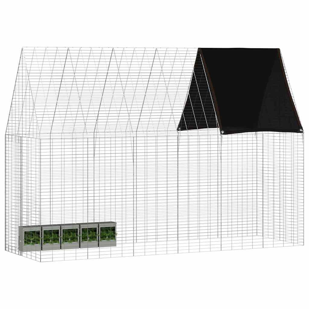 Konijnenkooi Zilver 300 x 100 x 210 cm Gegalvaniseerd staal is nu te koop bij PeponiXL, paradijselijk wonen!