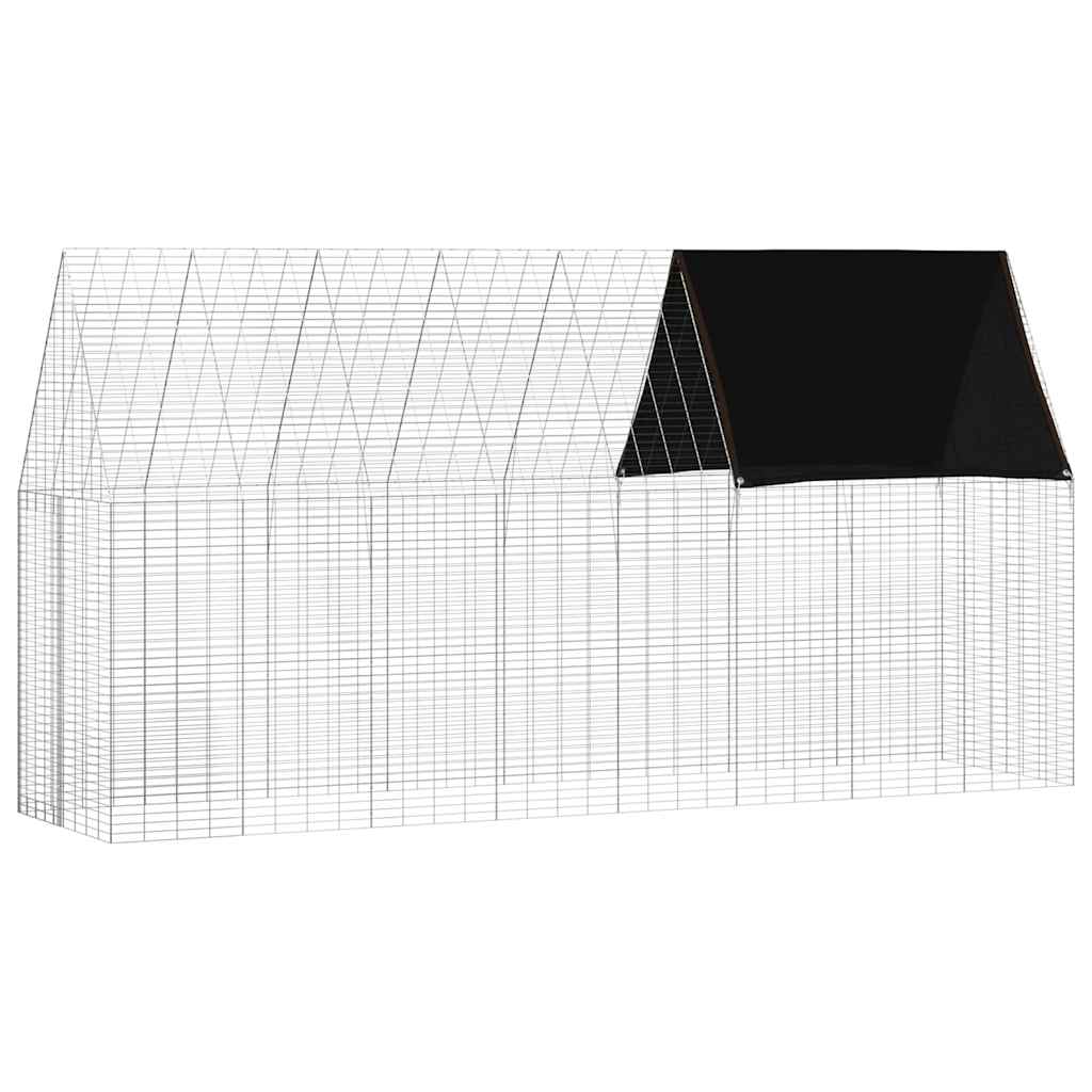 Konijnenkooi Zilver 400 x 100 x 210 cm Gegalvaniseerd staal is nu te koop bij PeponiXL, paradijselijk wonen!
