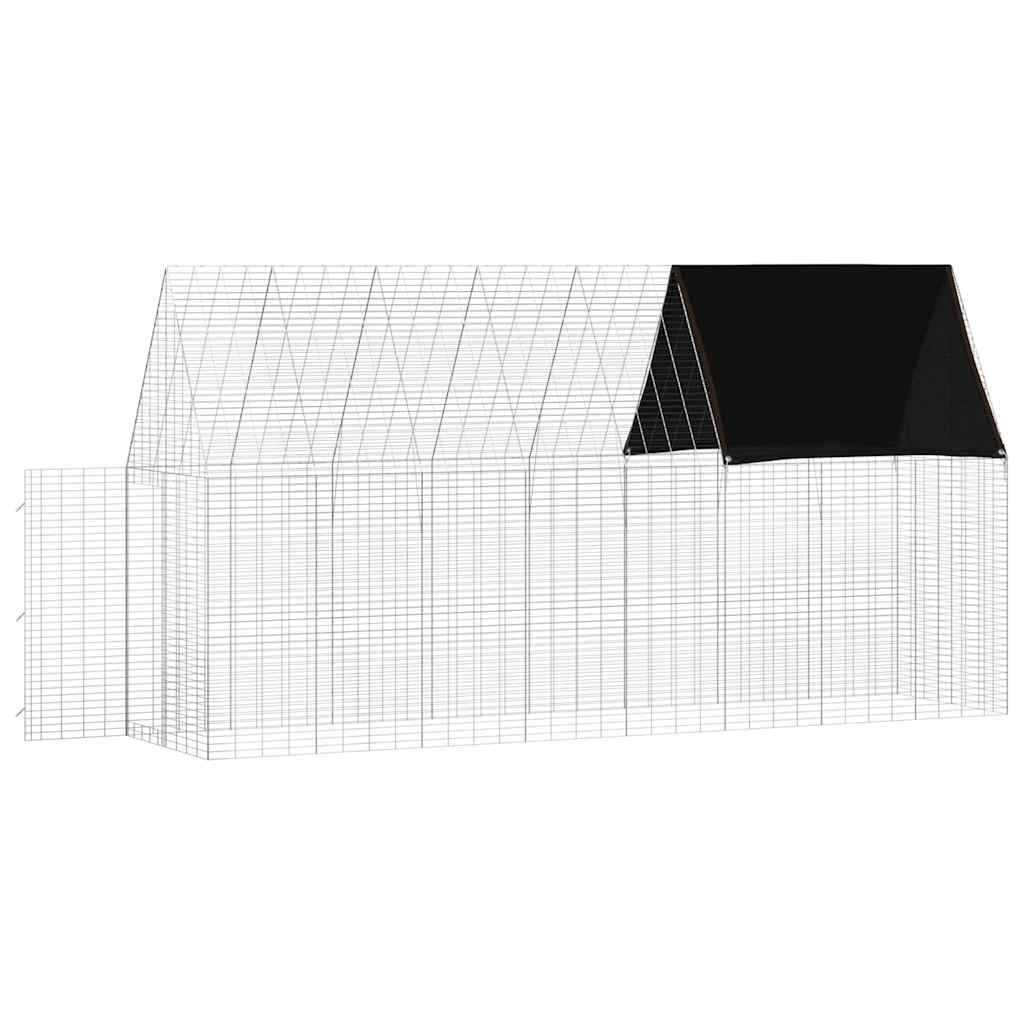 Konijnenkooi Zilver 400 x 100 x 210 cm Gegalvaniseerd staal is nu te koop bij PeponiXL, paradijselijk wonen!