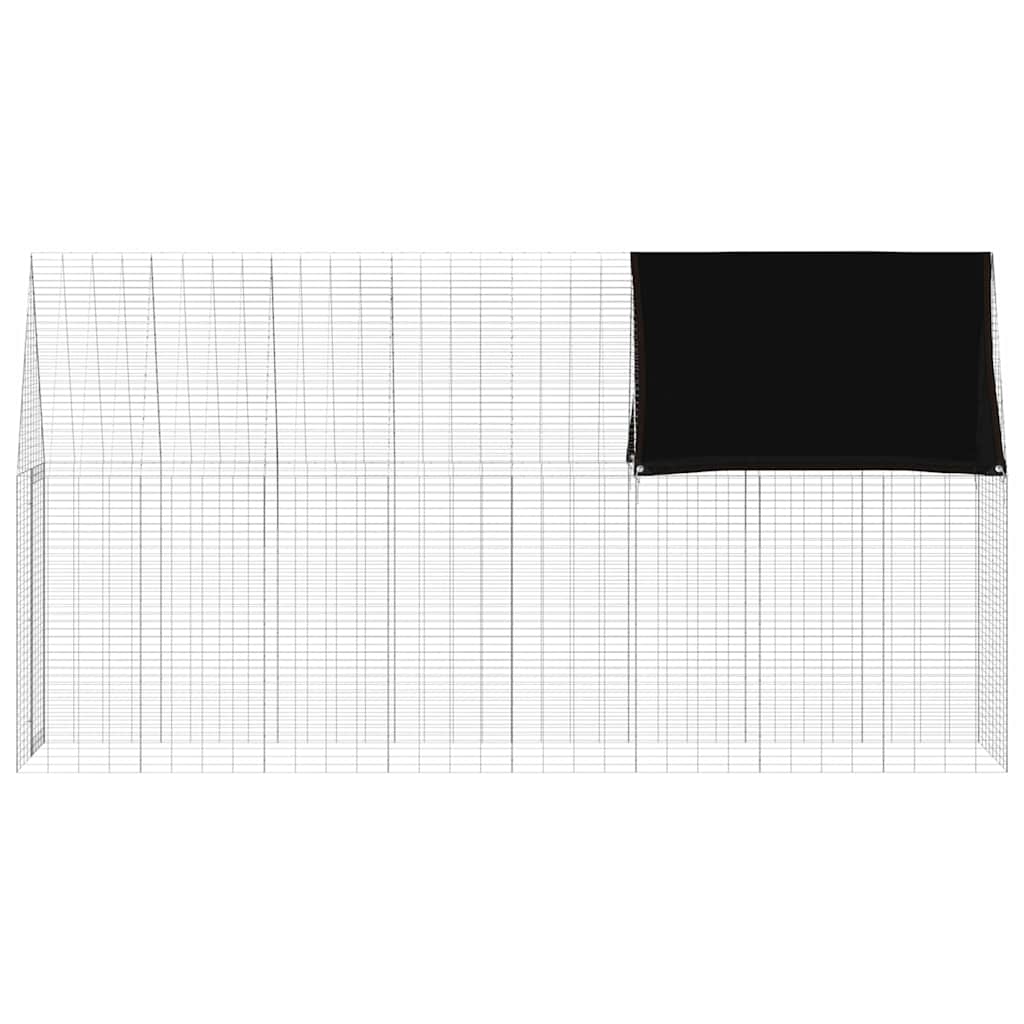 Konijnenkooi Zilver 400 x 100 x 210 cm Gegalvaniseerd staal is nu te koop bij PeponiXL, paradijselijk wonen!