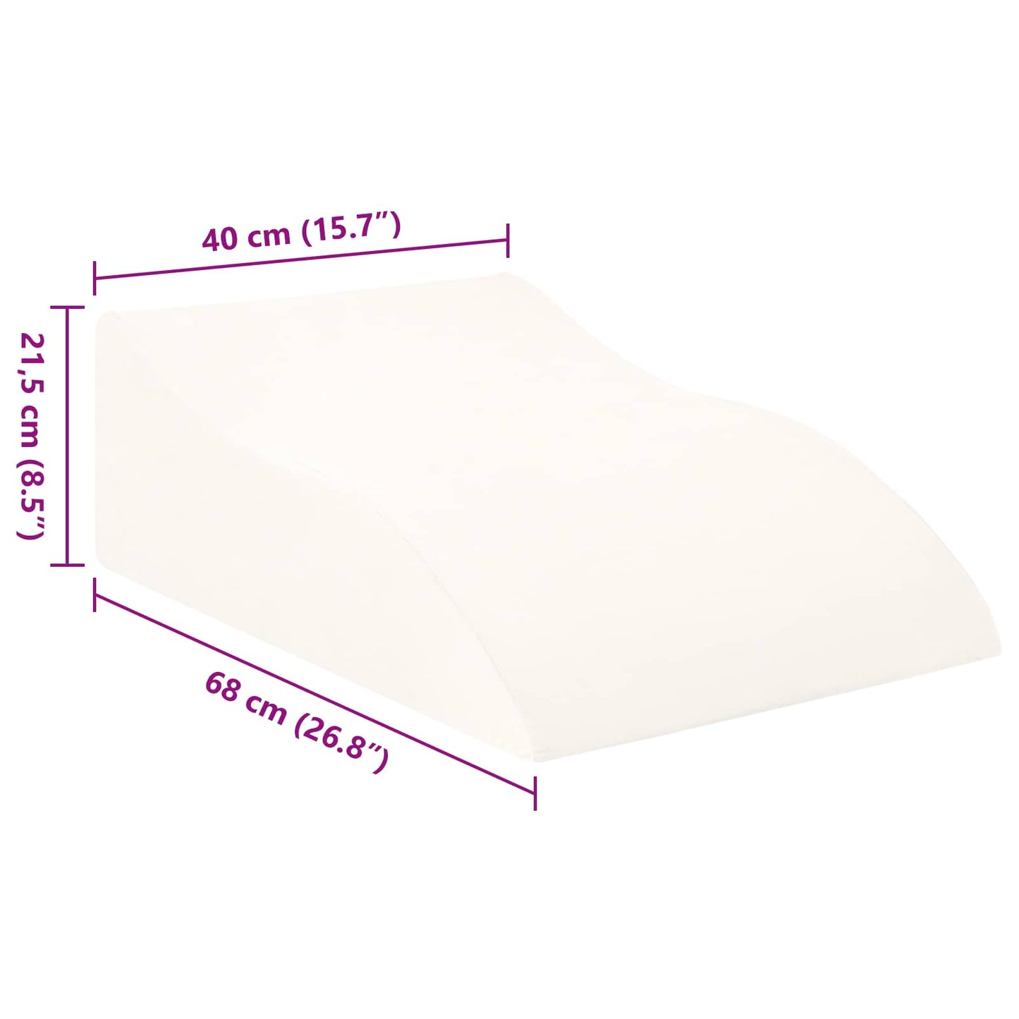 Been Kussen Wit 68 x 40 x 21,5 cm PU Schuim is nu te koop bij PeponiXL, paradijselijk wonen!