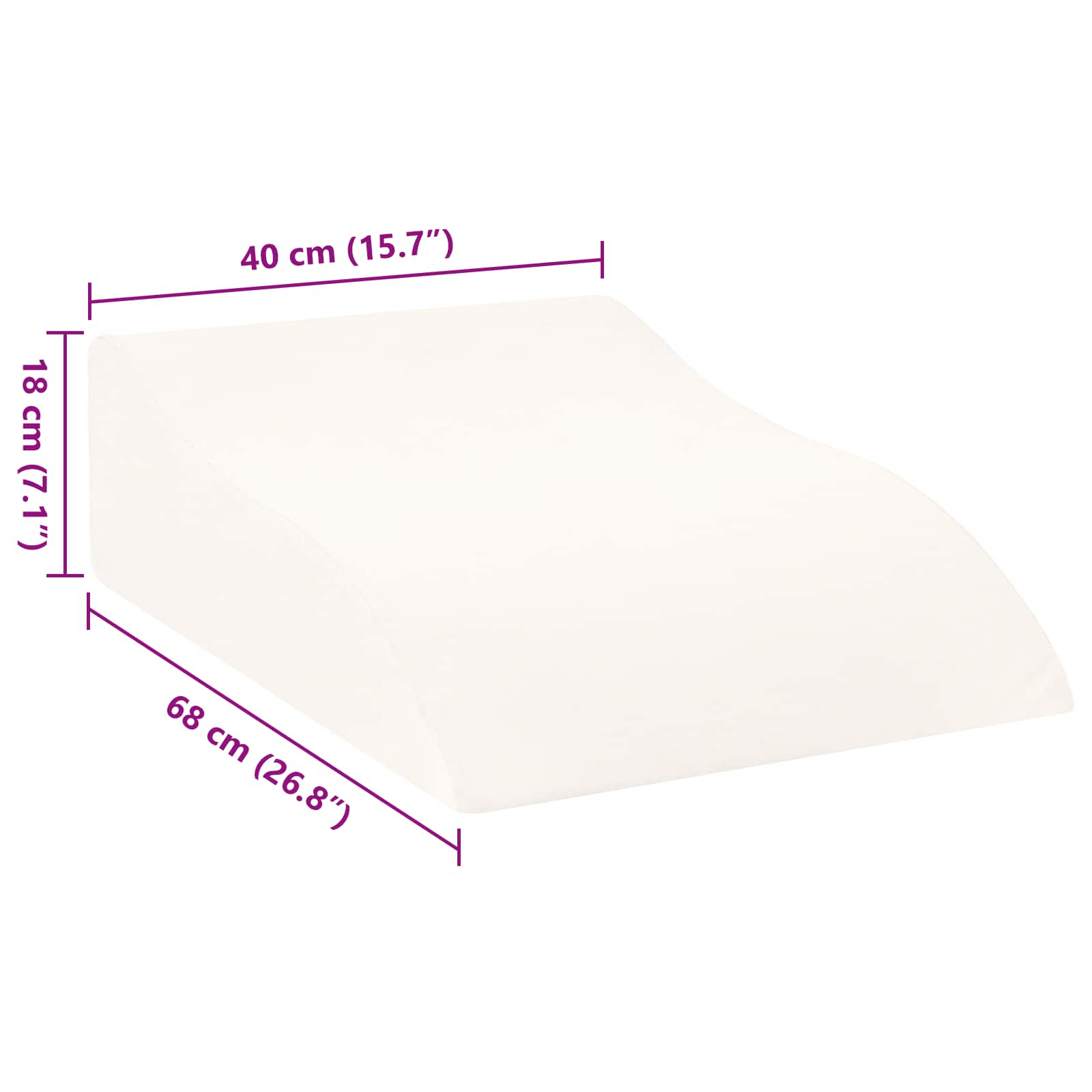Been Kussen Wit 68 x 40 x 18 cm PU Schuim is nu te koop bij PeponiXL, paradijselijk wonen!