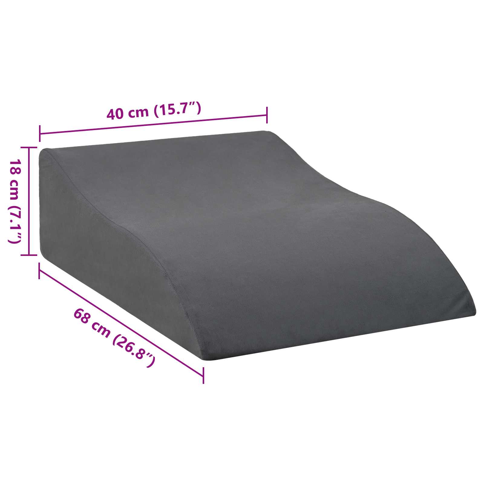 Been Kussen Grijs 68 x 40 x 18 cm PU Schuim is nu te koop bij PeponiXL, paradijselijk wonen!