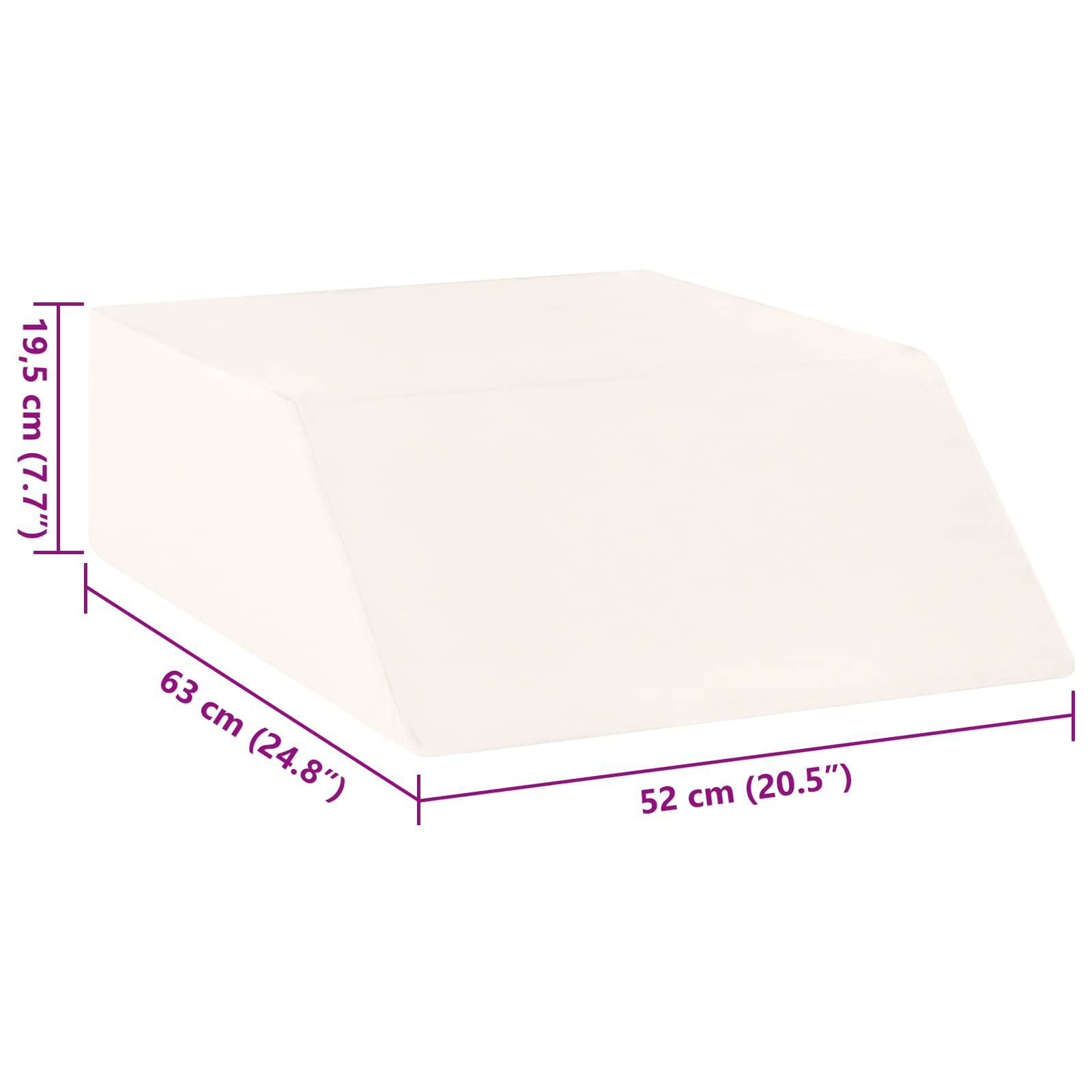 Been Kussen Effen Wit 63 x 52 x 19,5 cm PU Schuim is nu te koop bij PeponiXL, paradijselijk wonen!