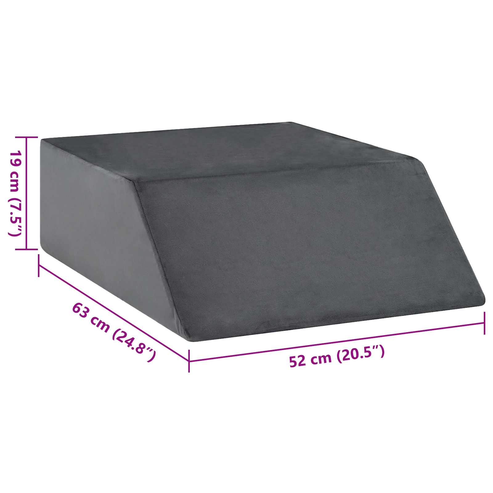 Been Kussen Effen Grijs 63 x 52 x 19 cm PU Schuim is nu te koop bij PeponiXL, paradijselijk wonen!