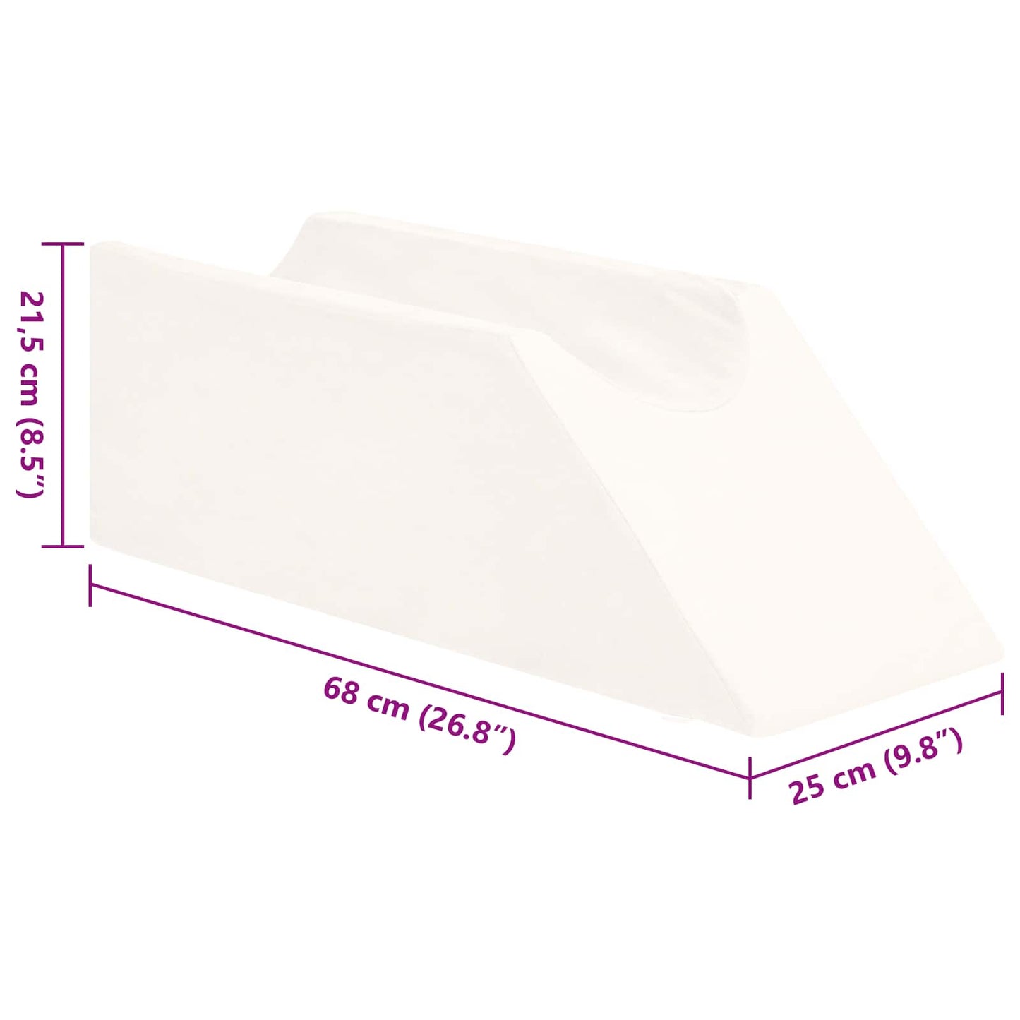 Been Kussen Effen Wit 68 x 25 x 21,5 cm PU Schuim is nu te koop bij PeponiXL, paradijselijk wonen!