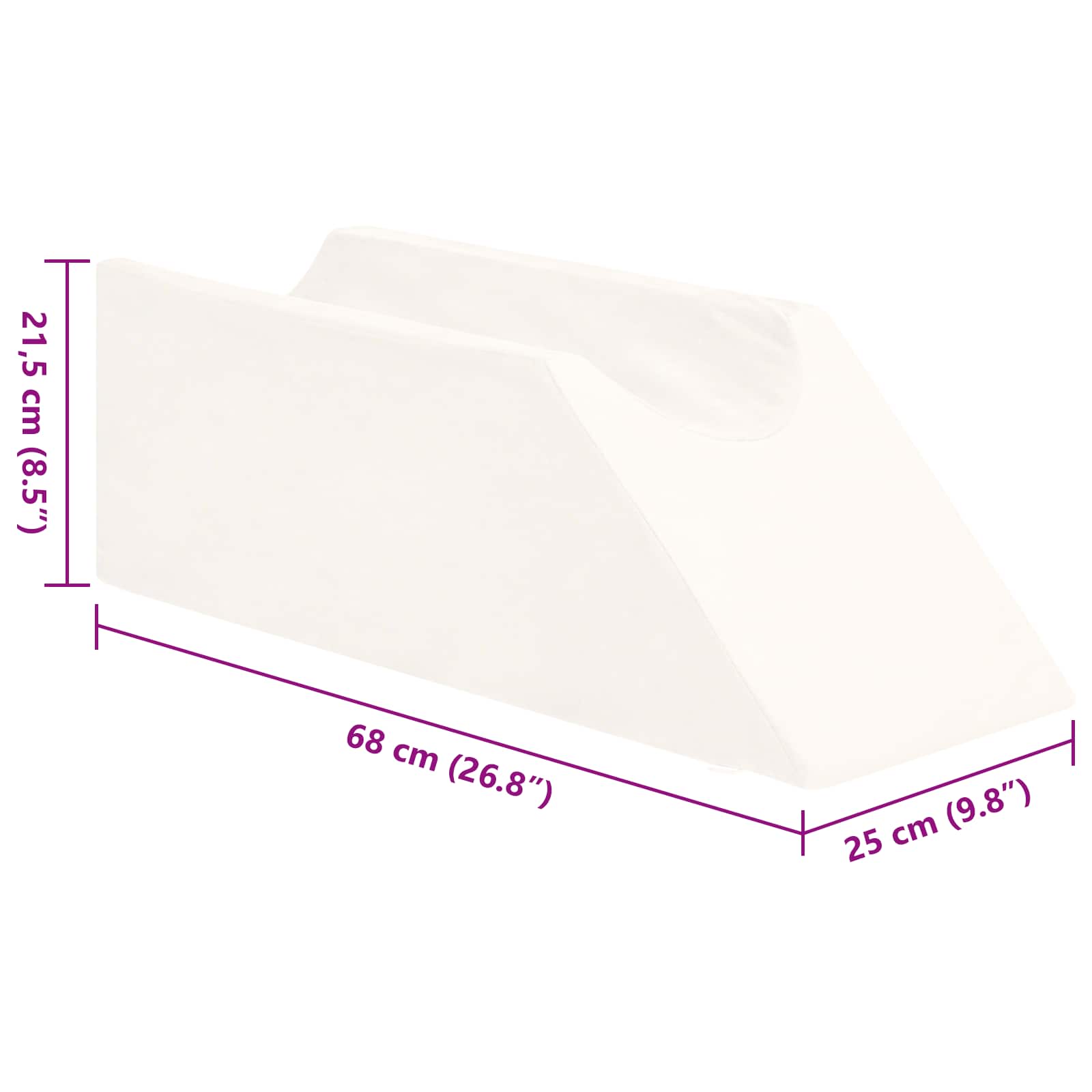 Been Kussen Effen Wit 68 x 25 x 21,5 cm PU Schuim is nu te koop bij PeponiXL, paradijselijk wonen!