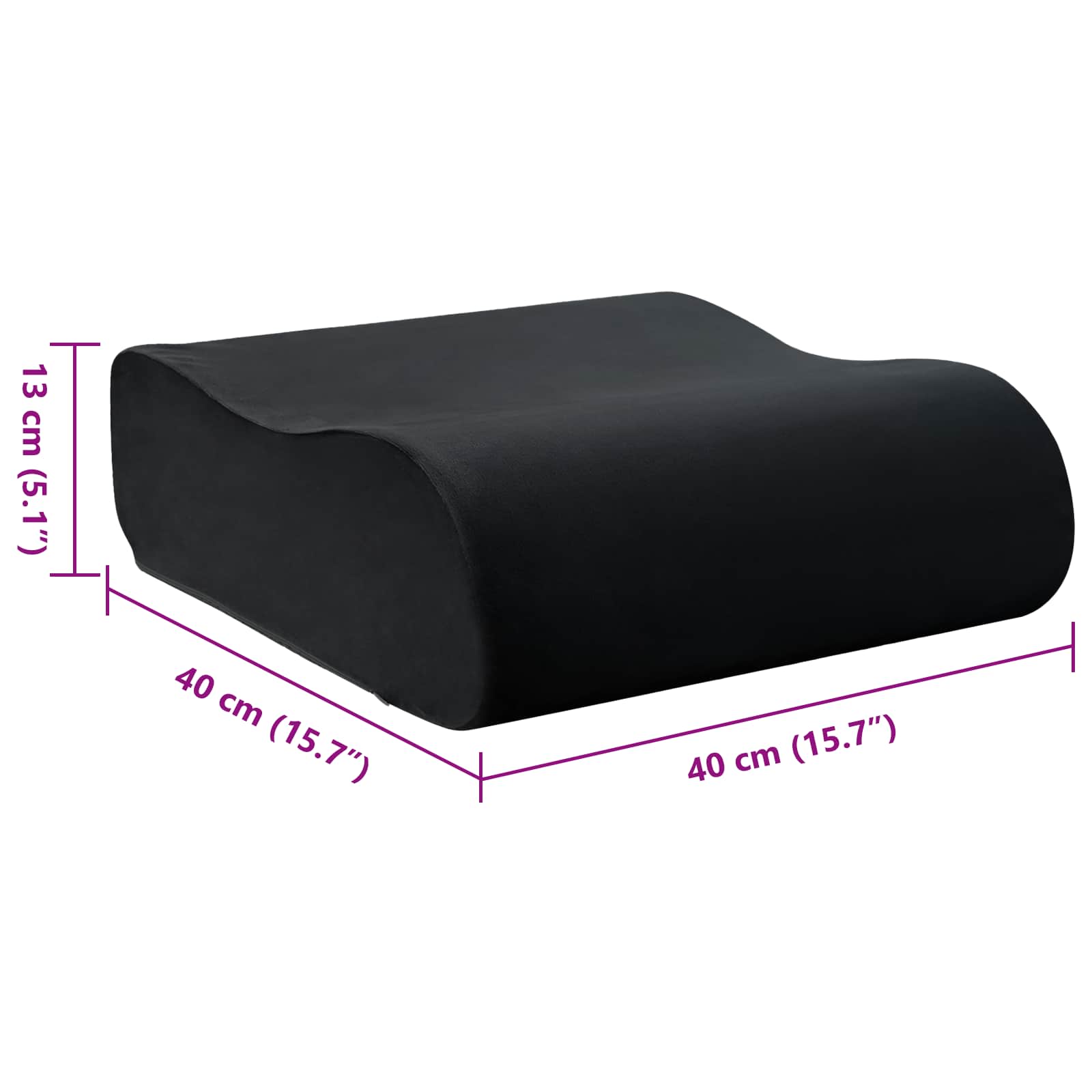 Zitkussen Effen Zwart 40 x 40 x 13 cm PU Schuim is nu te koop bij PeponiXL, paradijselijk wonen!