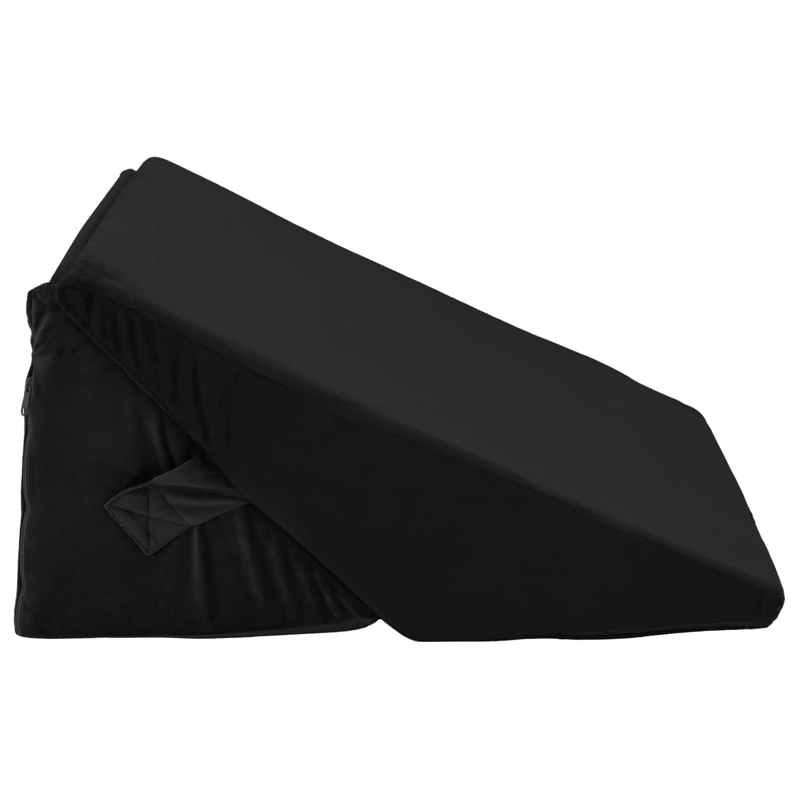 Wedge Kussen Zwart 55 x 55 x 26 cm Traagschuim is nu te koop bij PeponiXL, paradijselijk wonen!