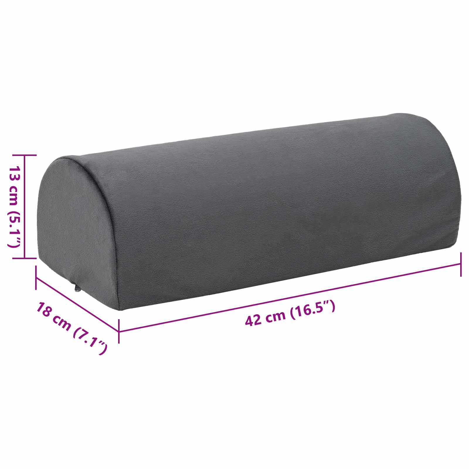 Voetensteun Kussen Effen Grijs 42 x 18 x 13 cm PU Schuim is nu te koop bij PeponiXL, paradijselijk wonen!