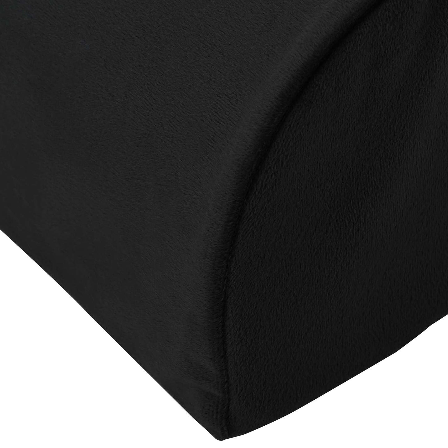 Voetensteun Kussen Effen Zwart 42 x 18 x 13 cm PU Schuim is nu te koop bij PeponiXL, paradijselijk wonen!