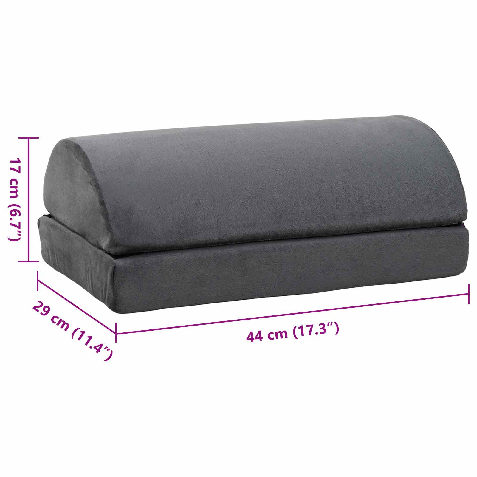 Effen Grijs 44 x 29 x 17 cm PU Schuim is nu te koop bij PeponiXL, paradijselijk wonen!