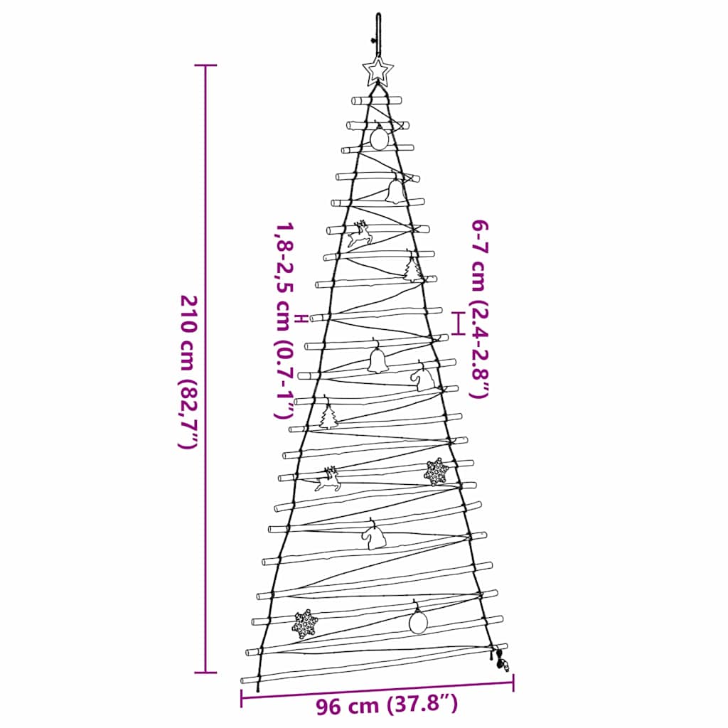 Kerstboom met 130 LED Naturel 210 cm massief essenhout is nu te koop bij PeponiXL, paradijselijk wonen!
