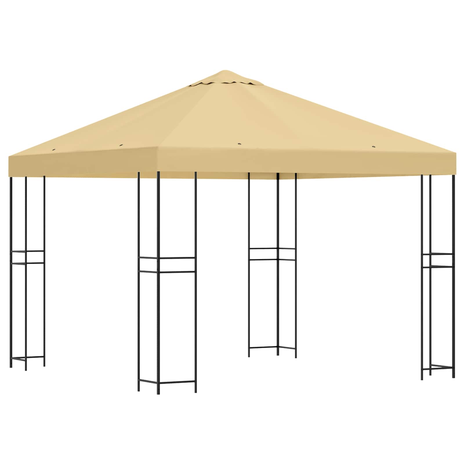 Prieel 3 x 3 m Crèmekleurig Polyester en staal 190 gsm is nu te koop bij PeponiXL, paradijselijk wonen!
