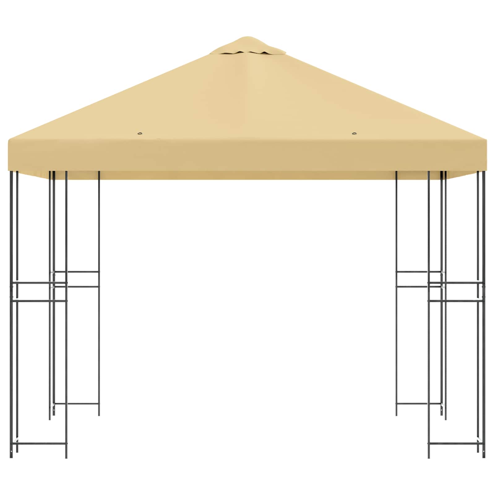 Prieel 3 x 3 m Crèmekleurig Polyester en staal 190 gsm is nu te koop bij PeponiXL, paradijselijk wonen!