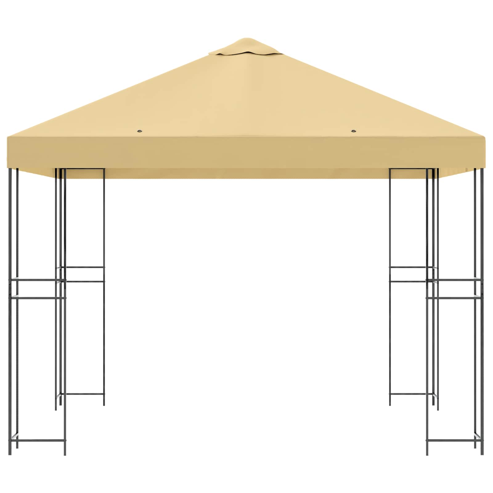 Prieel 3 x 3 m Crèmekleurig Polyester en staal 190 gsm is nu te koop bij PeponiXL, paradijselijk wonen!