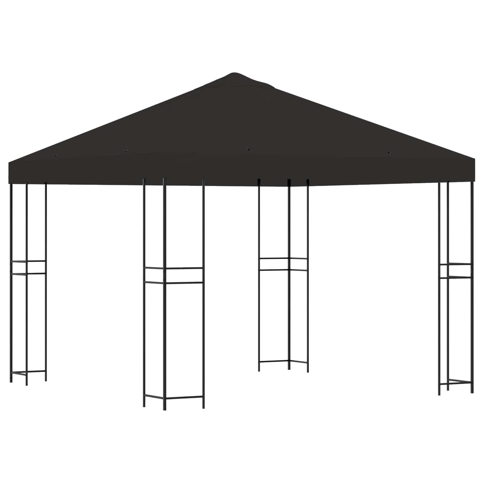 Prieel 3 x 3 m Antracietkleurig Polyester en staal 190 gsm is nu te koop bij PeponiXL, paradijselijk wonen!
