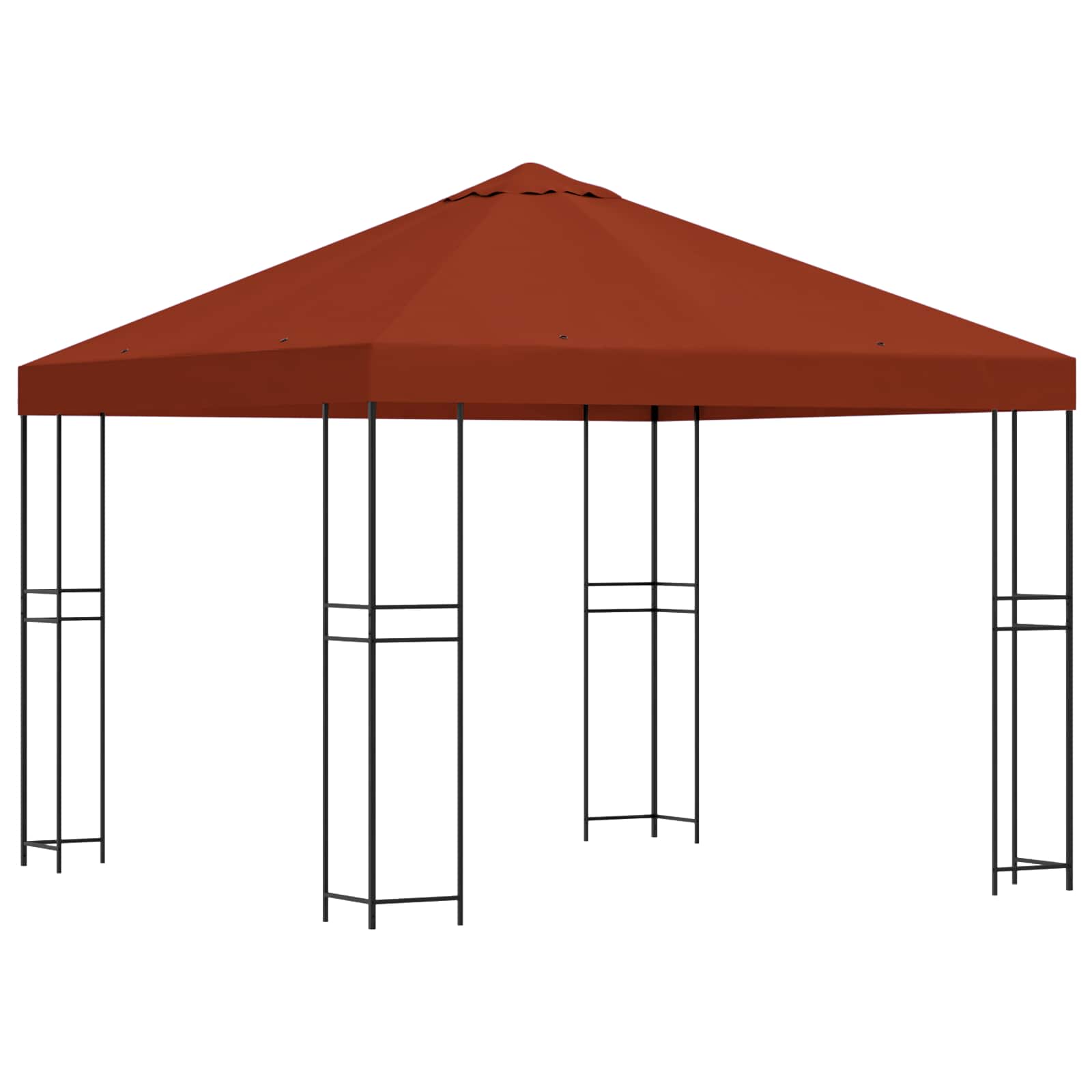 Prieel 3 x 3 m Terracotta Polyester en staal 190 gsm is nu te koop bij PeponiXL, paradijselijk wonen!