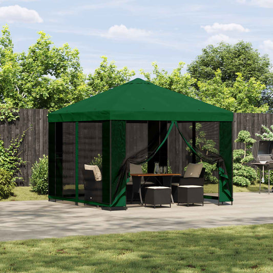 Prieel 3 x 3 m Groen Polyester en staal 190 gsm is nu te koop bij PeponiXL, paradijselijk wonen!